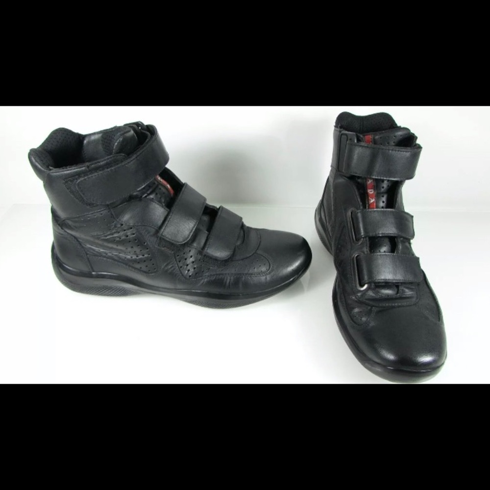 🔹Prada Triple Strap Genuine Leather Shoes Boots🔺